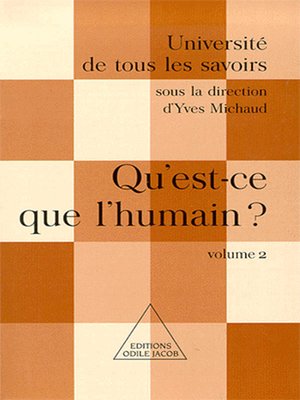 cover image of Qu'est-ce que l'humain ?